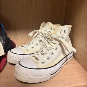 Classic Cream High-Top Sneakers